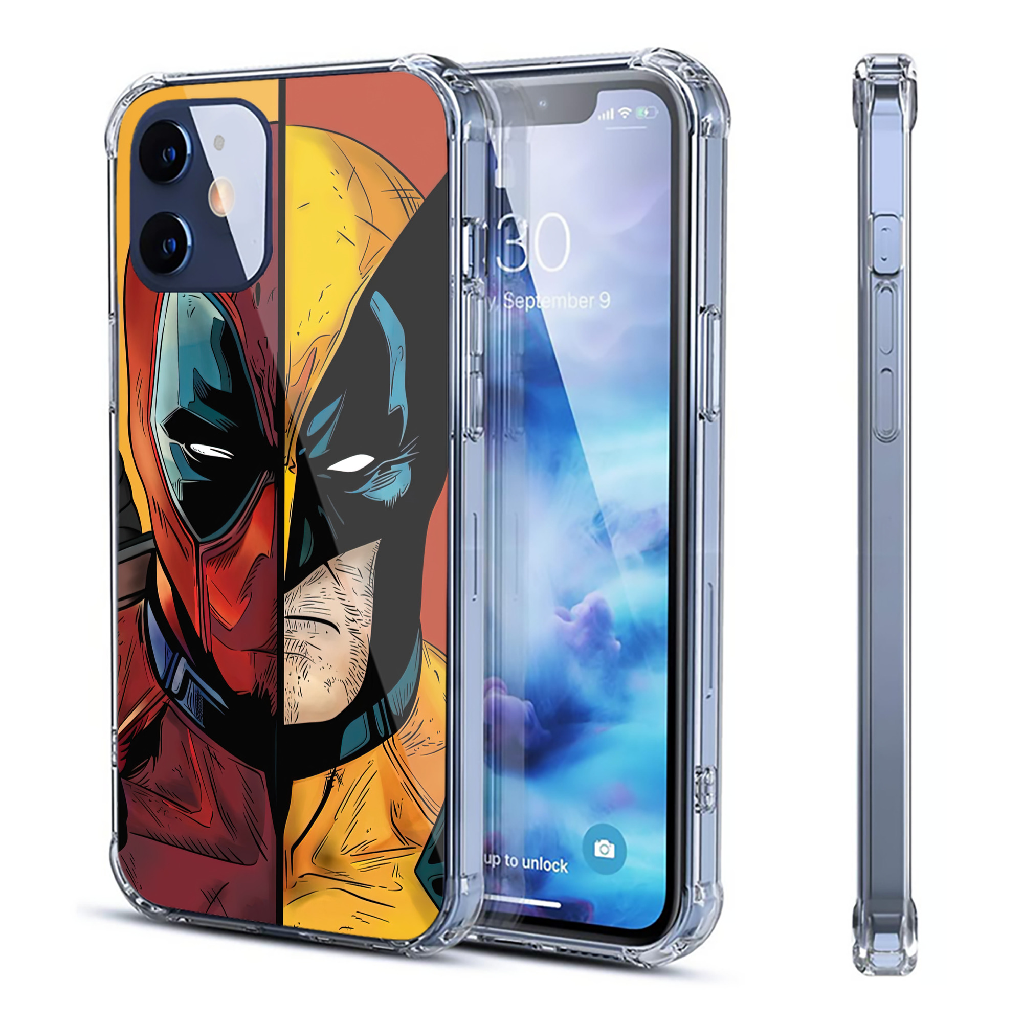 （画像用） Deadpool デッドプール 【iPhone 12シリーズ対応】透明スマホケース（クリアソフトケース）